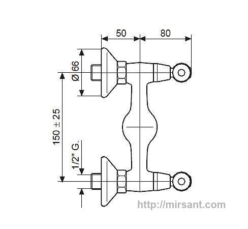 Смеситель на душ Emmevi Deco Ceramica BR121002 бронз.
