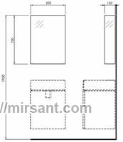 Зеркало TWINS 50 88454