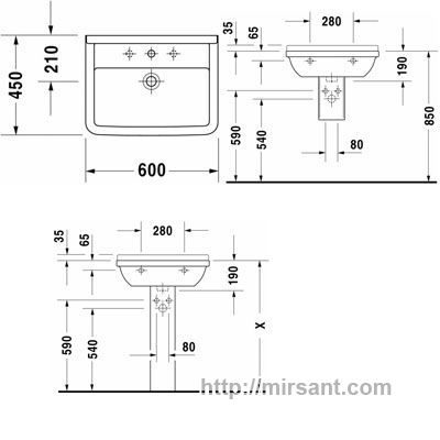 Раковина Duravit Starck 3 030060 60 см.