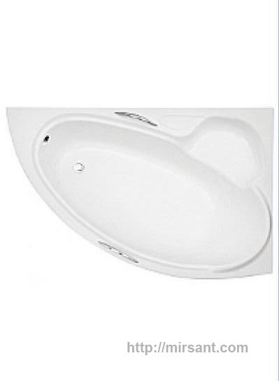 Ванна акриловая асимметричная BIANKA 150х95 L/R с отверстиями под ручки BESCO PMD PIRAMIDA