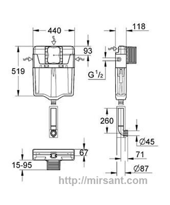 Инсталляция для унитаза Grohe Uniset 38643001