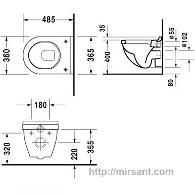 Унитаз Duravit Starck 3 2202090000 подвесной