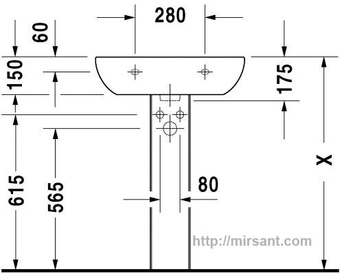 Раковина Duravit D-Code 2310600002 60 см.