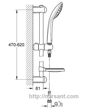 Душевая стойка Grohe Euphoria Mono 27266001