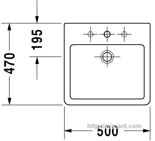 Умывальник Duravit Vero 0452500030 50 см.