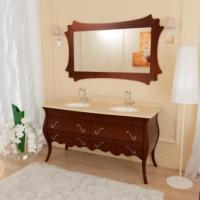 Тумба Marsan DIANNE 1600x830x560 белая/черная/венге