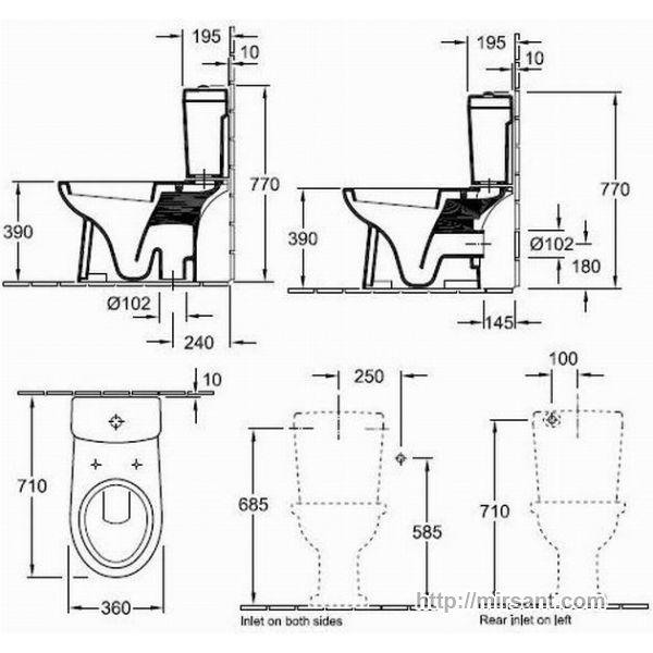 Унитаз Villeroy & Boch Omnia Pro 6C591001 напольный