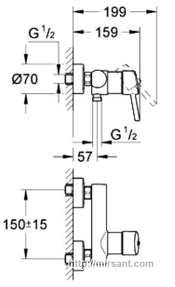 Смеситель для душа Grohe Concetto 32210001 хром