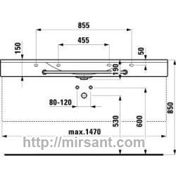 Умывальник Laufen Palace_NEW 1270.6 150 см. с полотенцедержателем