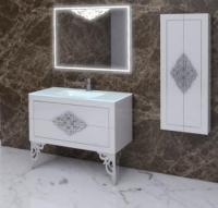 Пенал Marsan CHRISTINE 450x1200x200 белый/черный