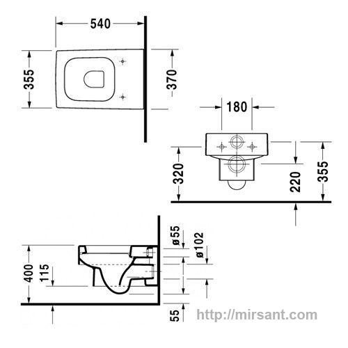 Унитаз Duravit Vero 2217090064 подвесной