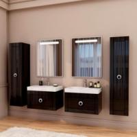 Пенал Marsan CHARLOTTAE 350x1500x350 белый/черный
