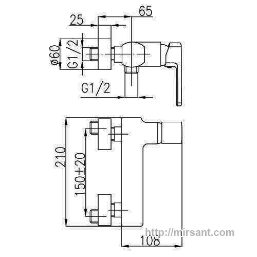 Смеситель для душа Korund 4006-010-00