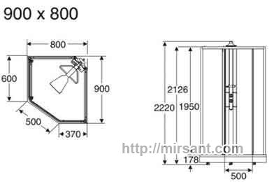 Душевая Ido NEW 49850-29-809 80*90 узор.