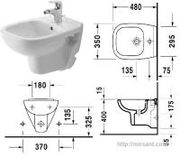 Биде Duravit D-Code 2237150002 подвесное