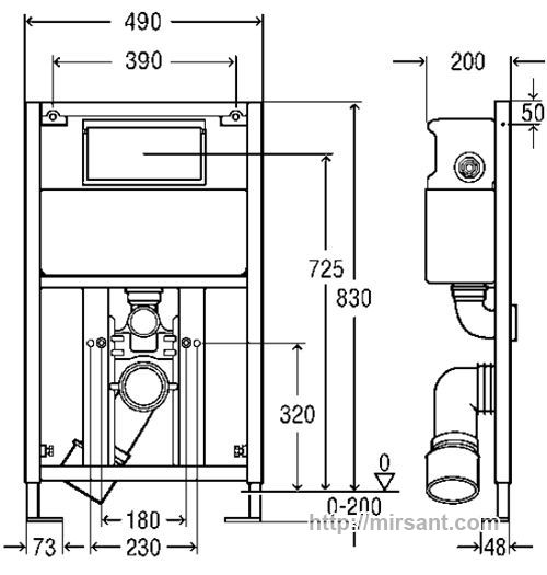 Инсталляция для подвесного унитаза Viega Eco 461775