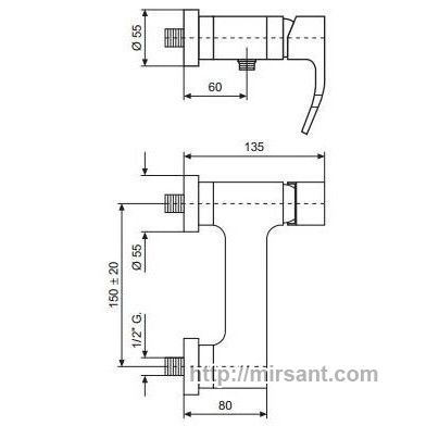 Смеситель на душ Emmevi Niagara CSP74002 антик.
