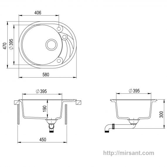 Кухонная мойка Clarus  SR102AW