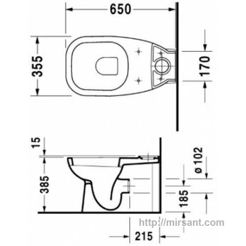 Унитаз Duravit D-Code 21180900002 напольный