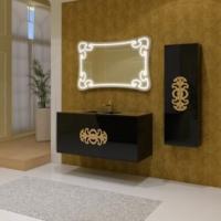 Пенал Marsan MALVINE 250x1200x200 белый/черный