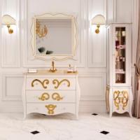 Столешница для тумбы с умывальником мраморная Marsan ARLETTE 1650x560 бежевая/серая