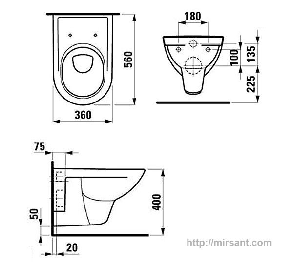 Унитаз Laufen Pro 2095.0 подвесной