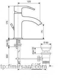 Смеситель на умывальник Emmevi Niagara CSP74003 антик