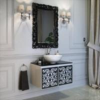 Тумба Marsan VINCENT 800x500x500 белая/черная