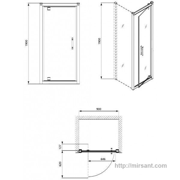 Душевая Kolo Geo 6 GDRP90222003 90*90