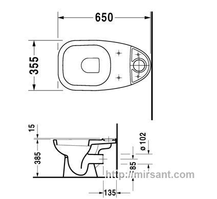 Унитаз Duravit D-Code 2111090002 напольный