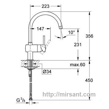 Смеситель для кухни grohe Minta 32917DC0 суперсталь.