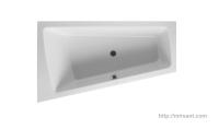 Акриловая ванна Duravit Paiova 170*100*48 с ножками и панелью L