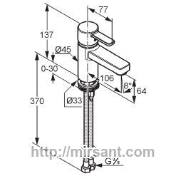 Смеситель для раковины Kludi ZENTA 382519175 белый/хром.