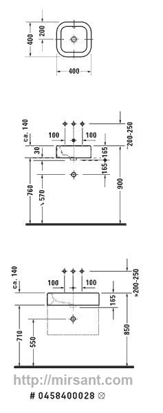 Раковина Duravit Happy D. 0458400028 40 см.