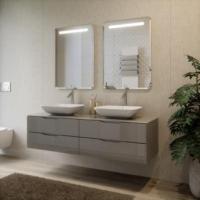Тумба Marsan MARTIN 1600x420x500 белая/бисмарк