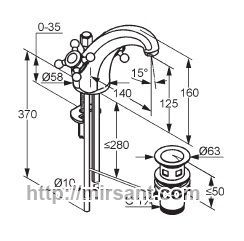 Смеситель для раковины Kludi Adlon 510100520 хром.
