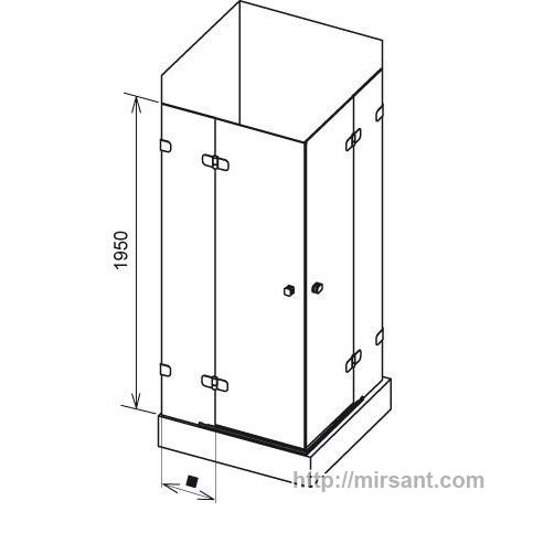 Душевая Ravak Brilliant 1UVAAA00Z1+D01000A074 100*100