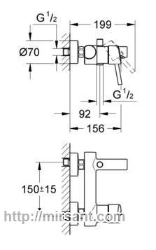 Смеситель для ванны Grohe Concetto 32211001 хром