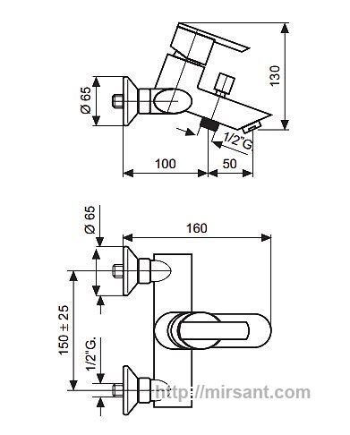 Смеситель на ванну Emmevi Elly CR41001 хром.