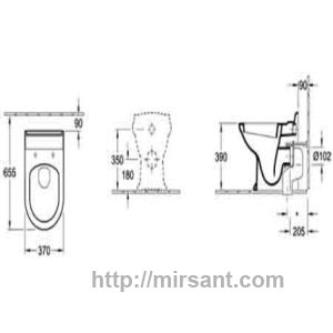 Унитаз Villeroy & Boch Hommage 6662 10 R1 напольный