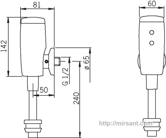 Сенсорный смеситель для писсуара Oras Elektra 6567