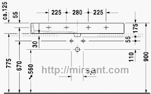 Раковина Duravit Vero 0454120800 120 см.