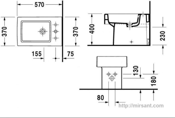 Унитаз Duravit Vero 2116090000 напольный