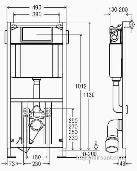 Инсталляция для унитаза Viega Eco 660338 с кнопкой