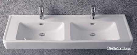 Умывальник Laufen Pro 1496.7  130 см. двойной