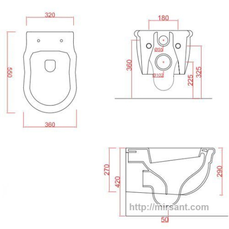 Унитаз Hermitage HEV010+HEA005 || 