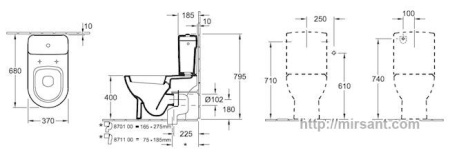 Унитаз Villeroy & Boch Subway 6609 10 01 напольный || 