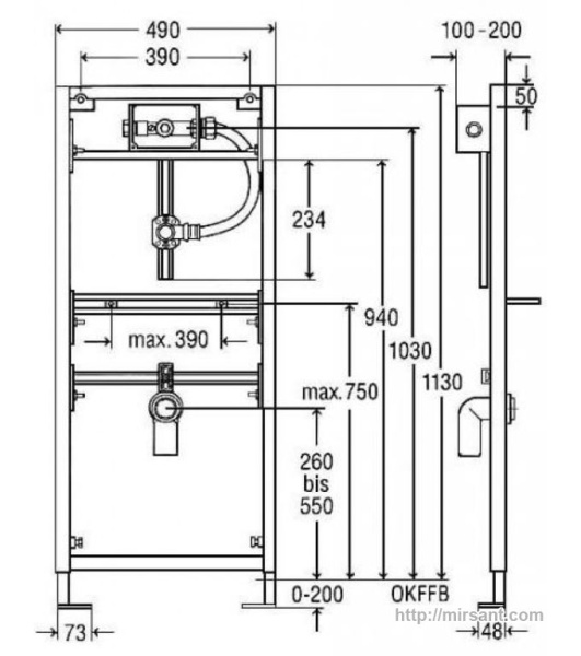 Инсталляция для писсуара Viega Eco 461843