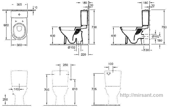 Унитаз Villeroy & Boch O. Nova 56611001 напольный