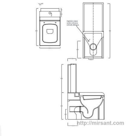 Унитаз La Fontana LFV003+LFC001+LFA005 || 